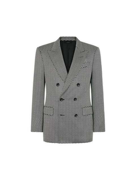 TOM FORD JACQUARD GEOMETRIC DESIGN JACKET