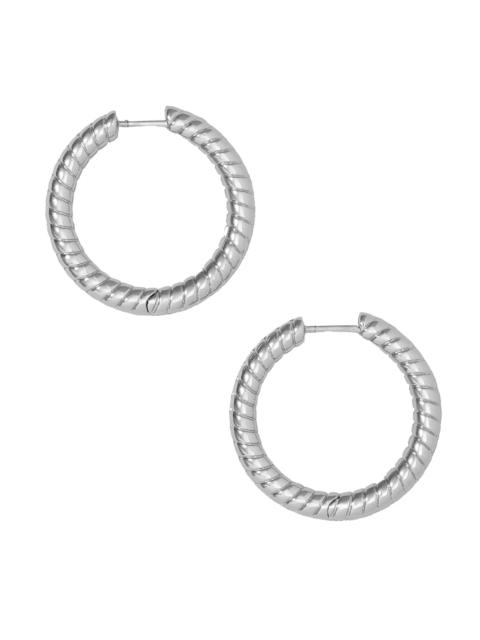 JENNIFER FISHER Madison Avenue Huggie Earrings - Rhodium