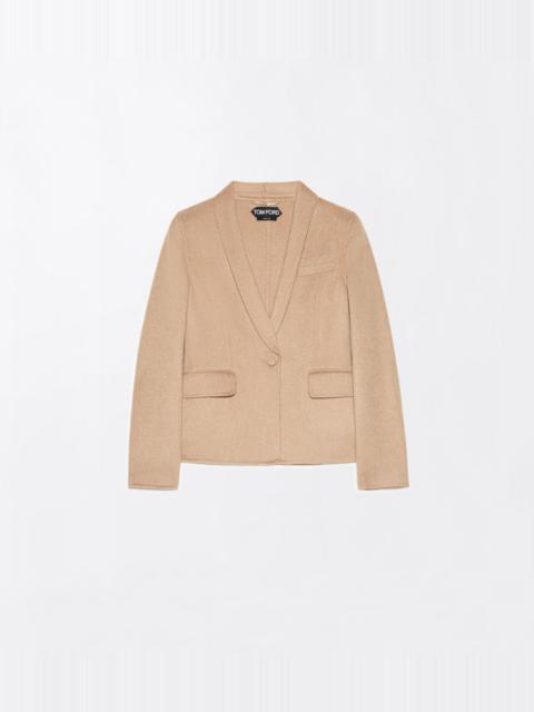 TOM FORD PURE CAMEL SINGLE BREASTED SHAWL LAPEL JACKET