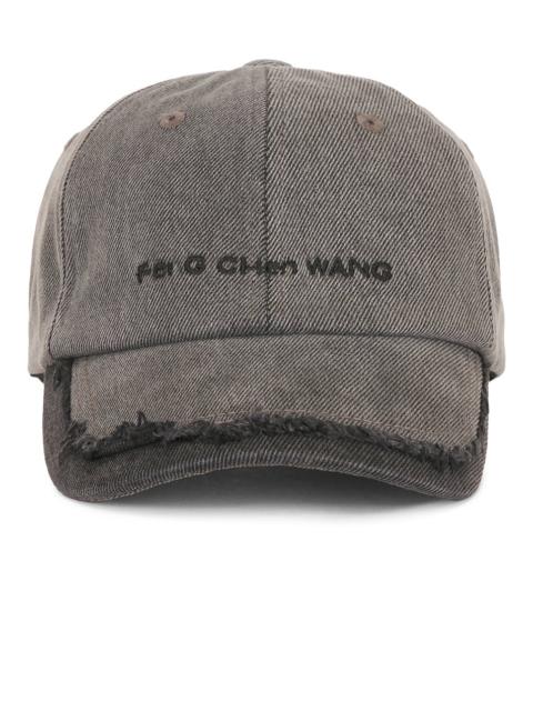 FENG CHEN WANG Denim Spliced Baseball Cap