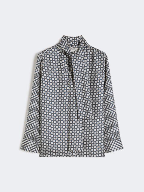 'S Max Mara Printed silk shirt - MIDNIGHTBLUE