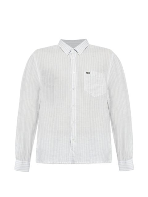 LACOSTE striped button-down shirt