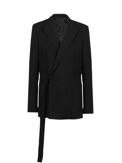 Asymmetrical cotton blazer