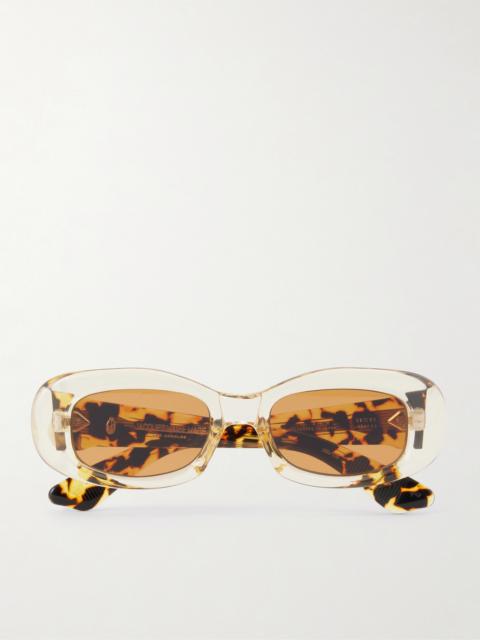 JACQUES MARIE MAGE Ann Oval-frame Tortoiseshell Acetate Sunglasses