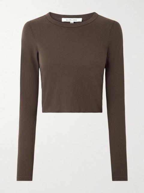 SLVRLAKE Cropped Cotton-jersey T-shirt