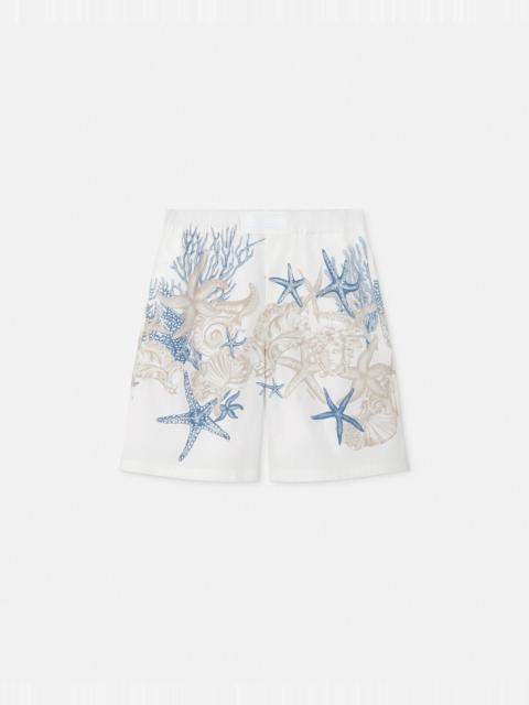 VERSACE Barocco Sea Cotton Shorts