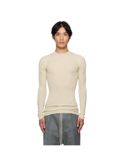 Rick Owens Off-White Concordians Ribbed Round Neck Sweater