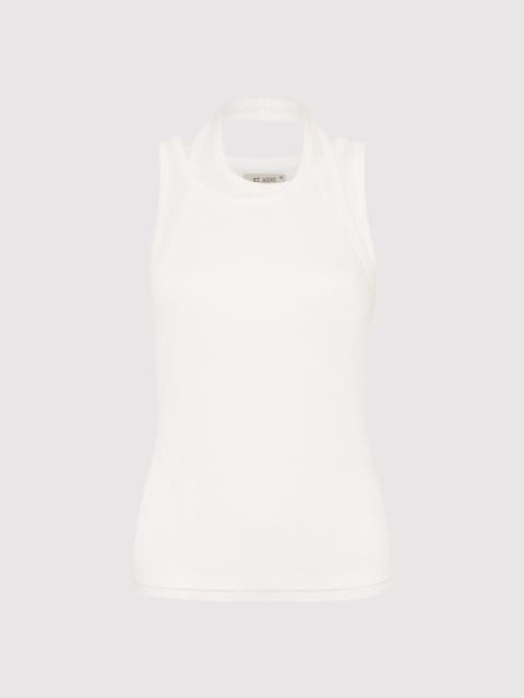 ST. AGNI Organic Cotton Layered Tank - White