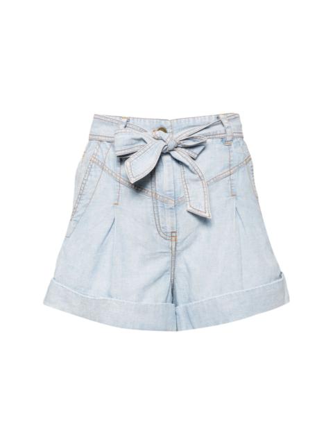 Zimmermann belted denim shorts