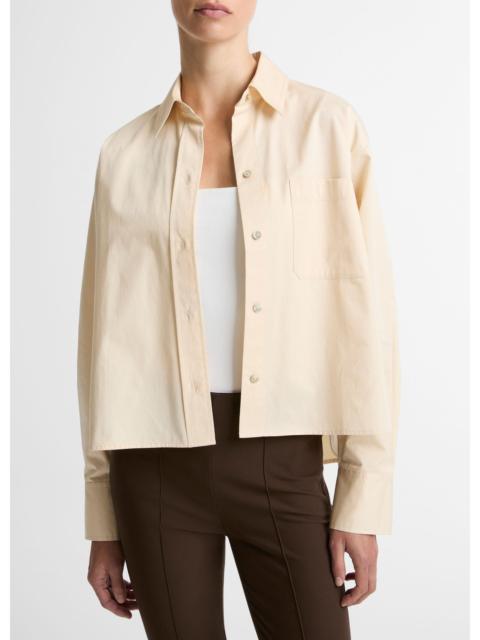 Vince Cotton Cropped Button-Front Shirt