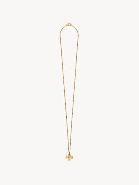 SAINT LAURENT CLOVER NECKLACE IN METAL