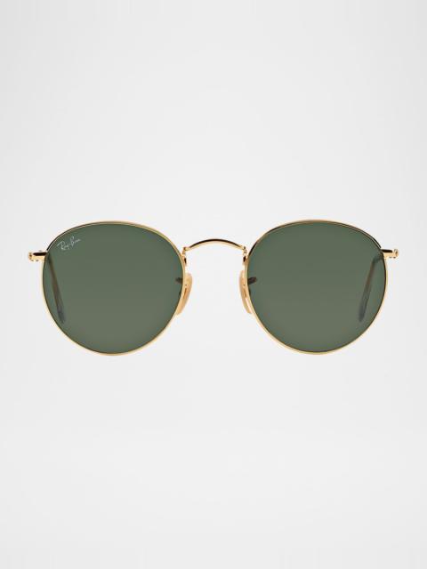 Ray-Ban Men's Round Metal Sunglasses, Green, 53MM