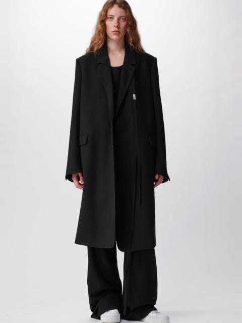 Ann Demeulemeester Veria Slouchy Long Jacket Brushed Wool