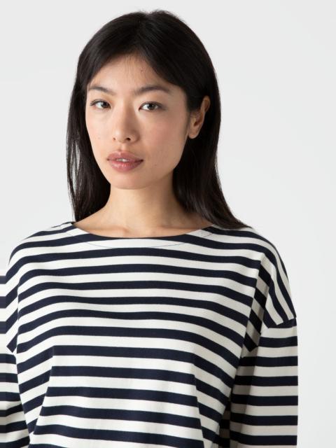 Long Sleeve Boatneck T‑shirt