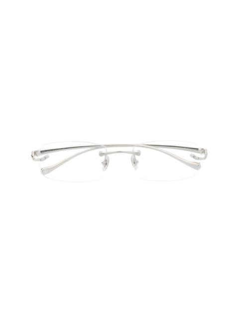 Cartier rimless rectangular-frame glasses