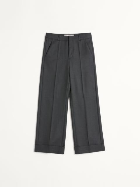 WOOL GABARDINE PANTS WITH TURN-UPS