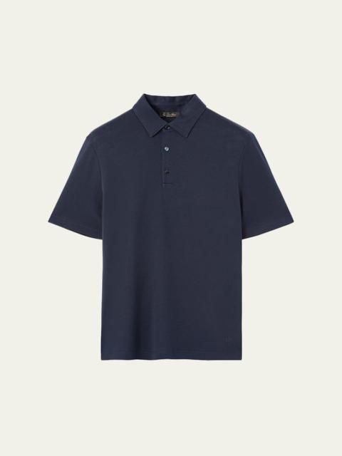 Loro Piana Men's Tremezzo Sea Island Cotton Polo Shirt