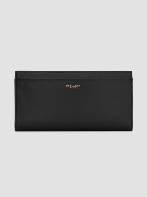 SAINT LAURENT Men's Zip Wallet in Smooth Leather - Black