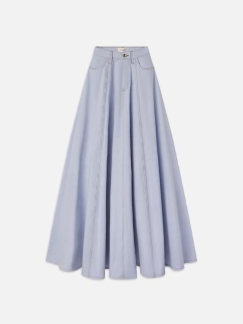 The Denim Ball Skirt in Celeste