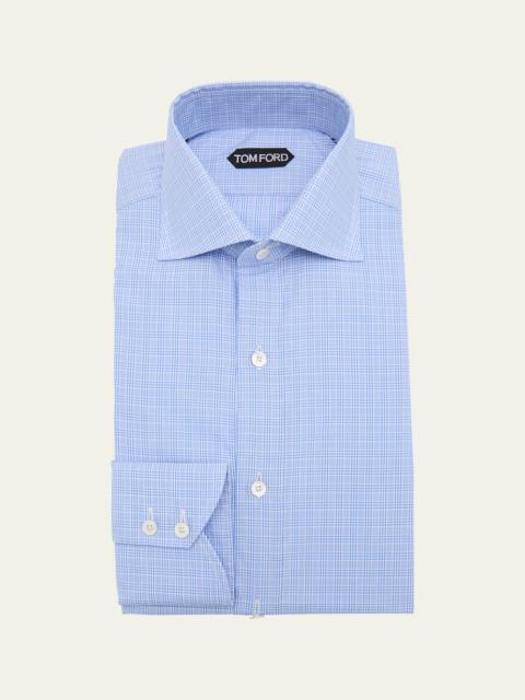 Men's Mini Check Twill Dress Shirt