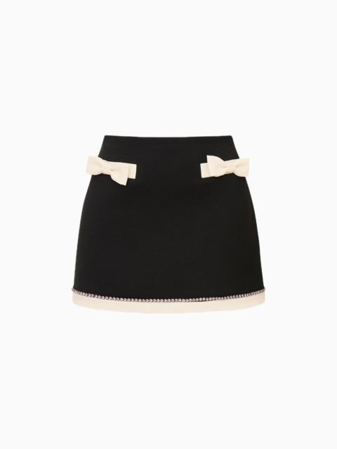 LoveShackFancy Edeness Bow Embellished Mini Skirt