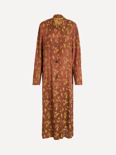 Dries Van Noten Raltonel Floral Jacquard Satin Coat