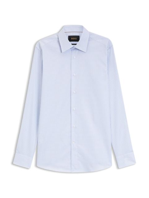 BOSS SLIM-FIT SHIRT IN WRINKLE-RESISTANT GINGHAM-CHECK COTTON