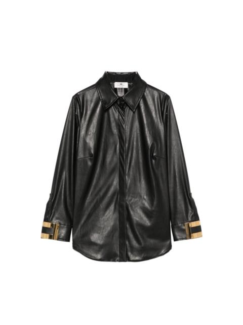 ELISABETTA FRANCHI Faux leather shirt