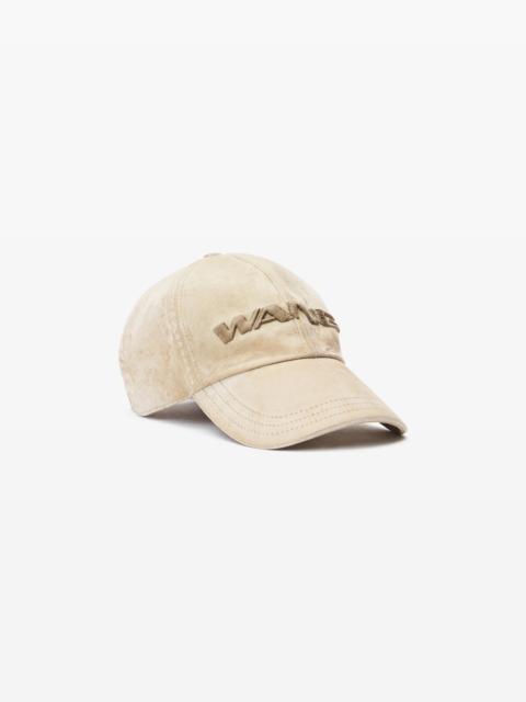 Alexander Wang 3D Logo-Embroidered Flocked Denim Cap
