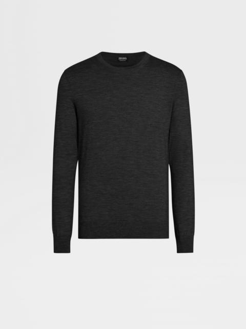 ZEGNA BLACK CASHSETA CREWNECK