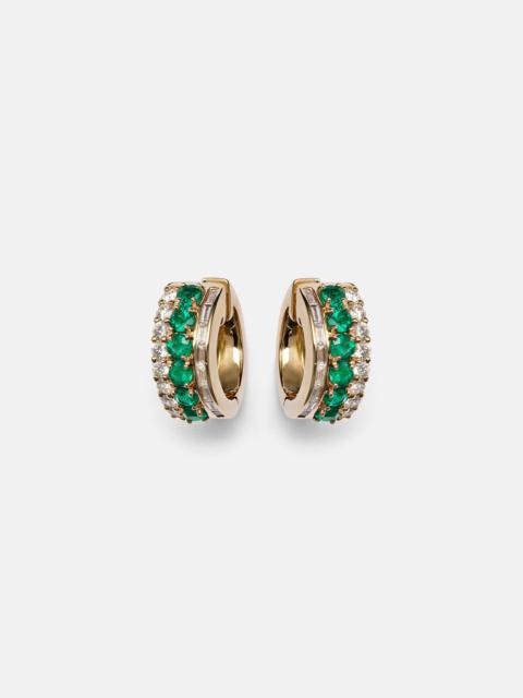 ANITA KO Lola 18kt gold earrings with emeralds and diamonds