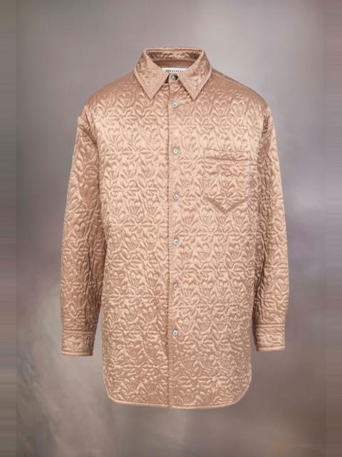 Quilted satin shirt