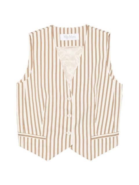 Max Mara striped button waistcoat