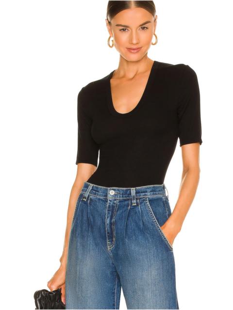 Enza Costa Stretch Silk Knit Half Sleeve Top