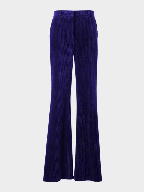 AKRIS Celia Washed Corduroy Bootcut Pants