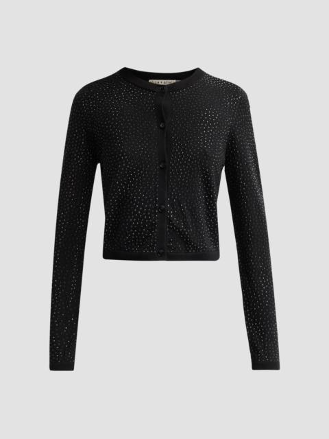 Alice + Olivia Women's Carson Embellished Wool Cardigan - Black