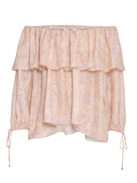 Chloé Women's À La Plage Floral Silk Off-The-Shoulder Top - Multicolor Pink