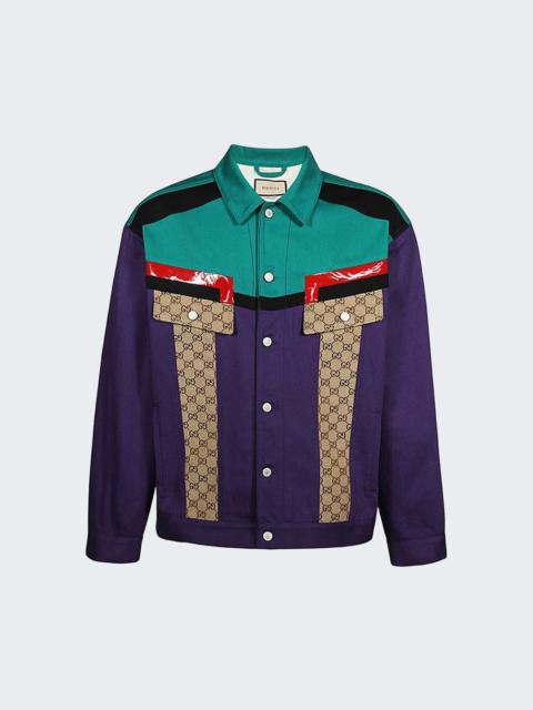 GUCCI GG Supreme colour-block jacket