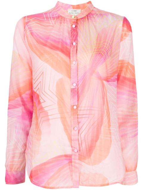 forte_forte star-print long-sleeve shirt