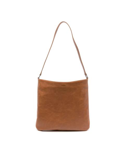 Sandro logo-debossed leather shoulder bag