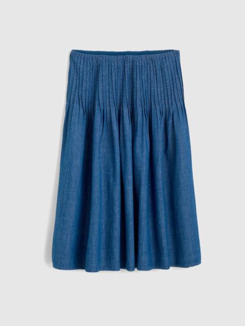 Madewell Denim Pintuck Midi Skirt