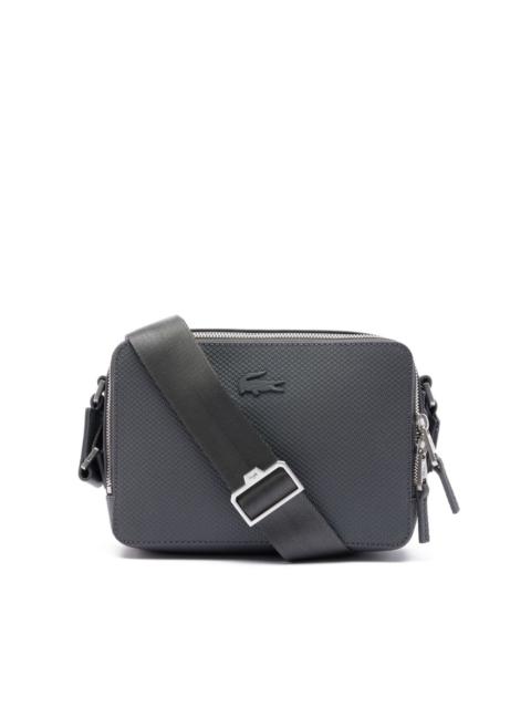 LACOSTE logo-plaque leather shoulder bag