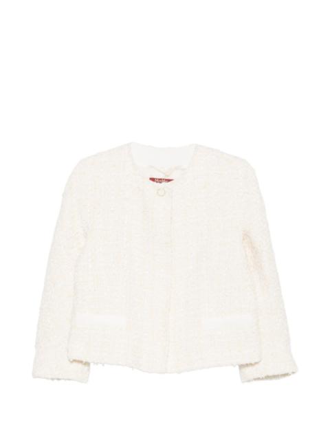 Max Mara Camice bouclé frayed-edge jacket