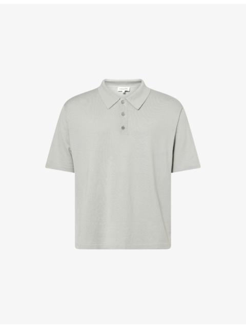 FRAME Regular-Fit Silk-And-Cotton Fine-Knit Polo Shirt