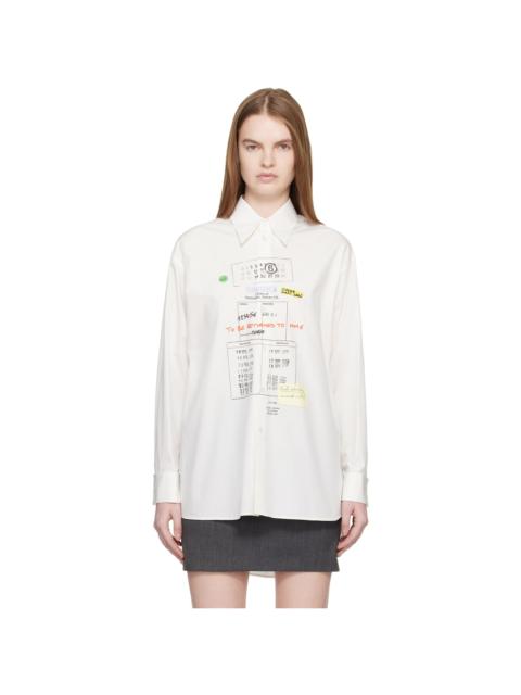 MM6 Maison Margiela Off-White Cotton Poplin Shirt