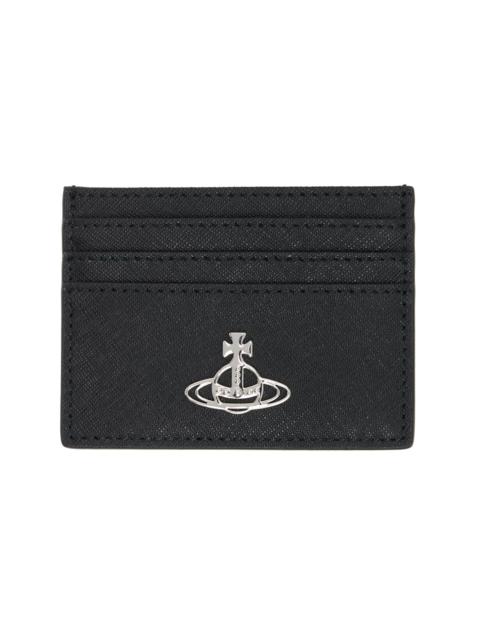 Vivienne Westwood Black Orb Flat Card Holder