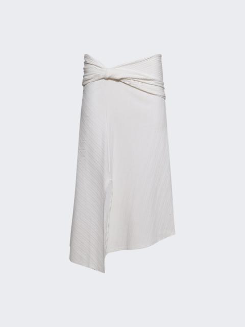 Victoria Beckham Twist Detail Midi Skirt White