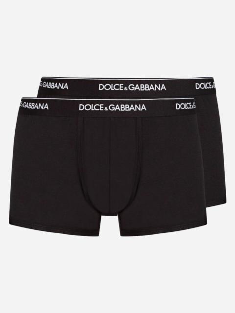 Dolce & Gabbana Bi-pack boxers in stretch cotton