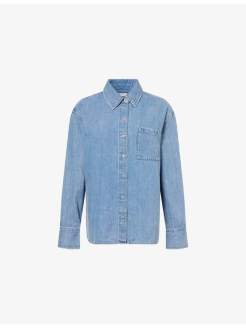 rag & bone Connie Patch-Pocket Cotton-Blend Shirt