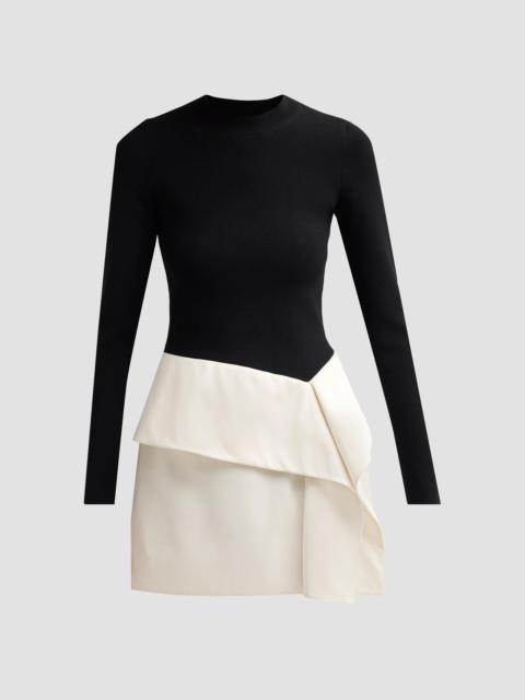 SIMKHAI Women's Noel Colorblocked Long-Sleeve Mini Dress - Black Multi